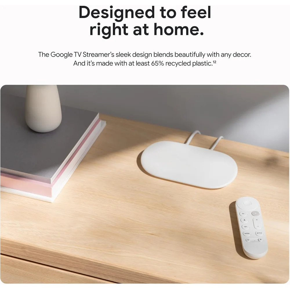 Google TV Streamer 4K Porcelain - 32GB Storage, Smart Home Hub, Voice Remote 2 Google TV Streamer 4K Porcelain - 32GB Storage, Smart Home Hub, Voice Remote - Image 2