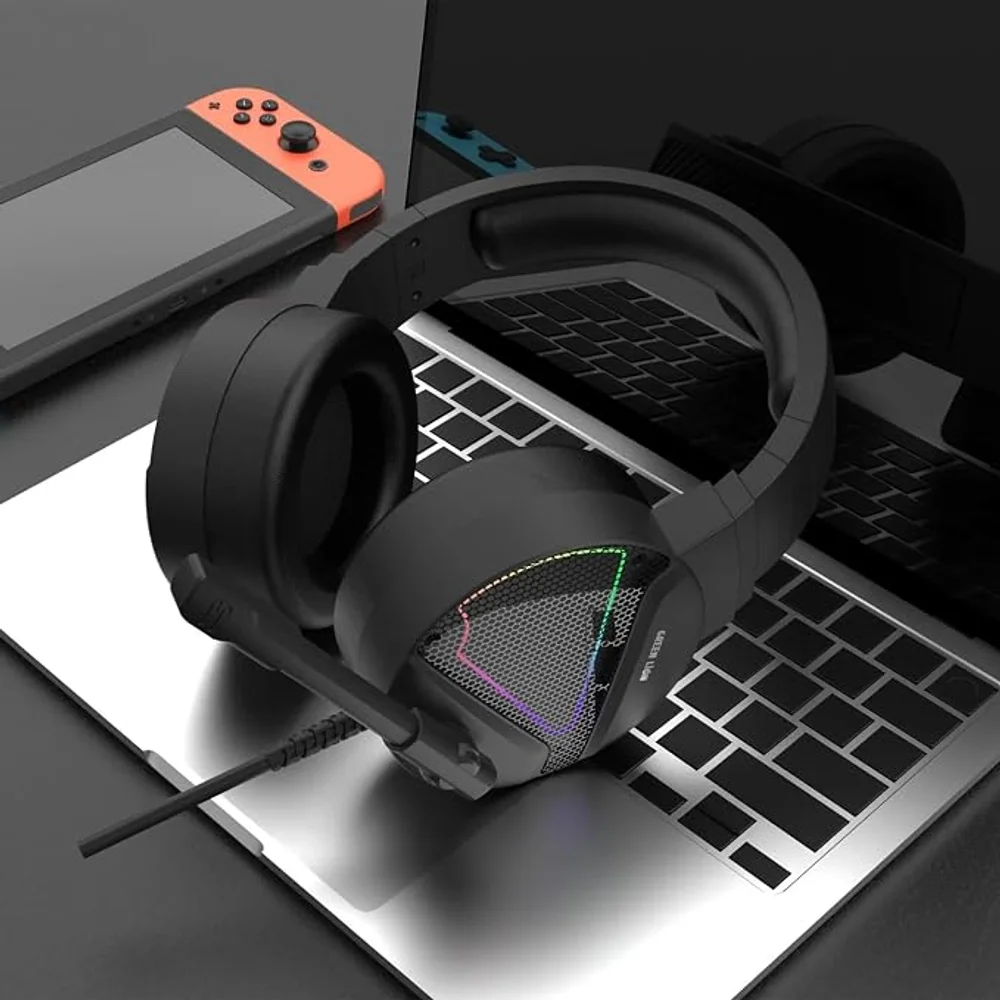 Green Lion GP27X Gaming Headphone Black Genuine Wired 3.5mm Stereo 2 Green Lion GP27X Gaming Headphone product view - Totot.ae