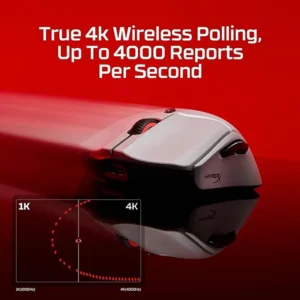 HyperX Pulsefire Haste 2 Pro 4K Wireless Gaming Mouse Slate Grey – 26K Sensor, 90H Battery, 61g