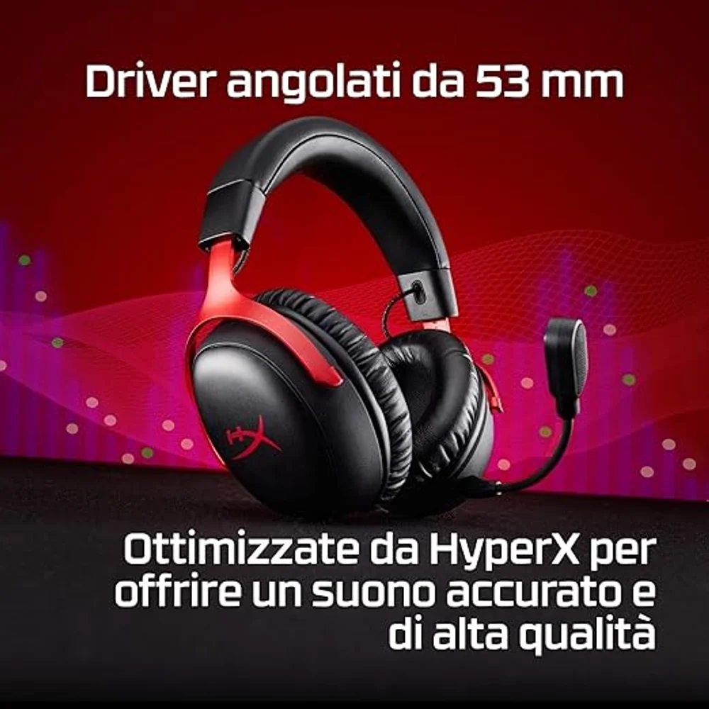 HyperX Cloud III S Wireless Gaming Headphones White - 200H Battery, 53mm Drivers, DTS 4 HyperX Cloud III S Wireless Gaming Headphones White - 200H Battery, 53mm Drivers, DTS - Image 4