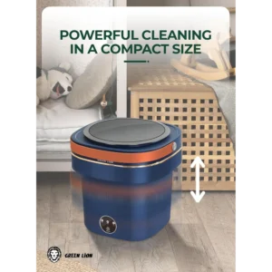 Green Lion Foldable Mini Washing Machine Collapsible Washer Portable Laundry Space Saving Design USB Rechargeable