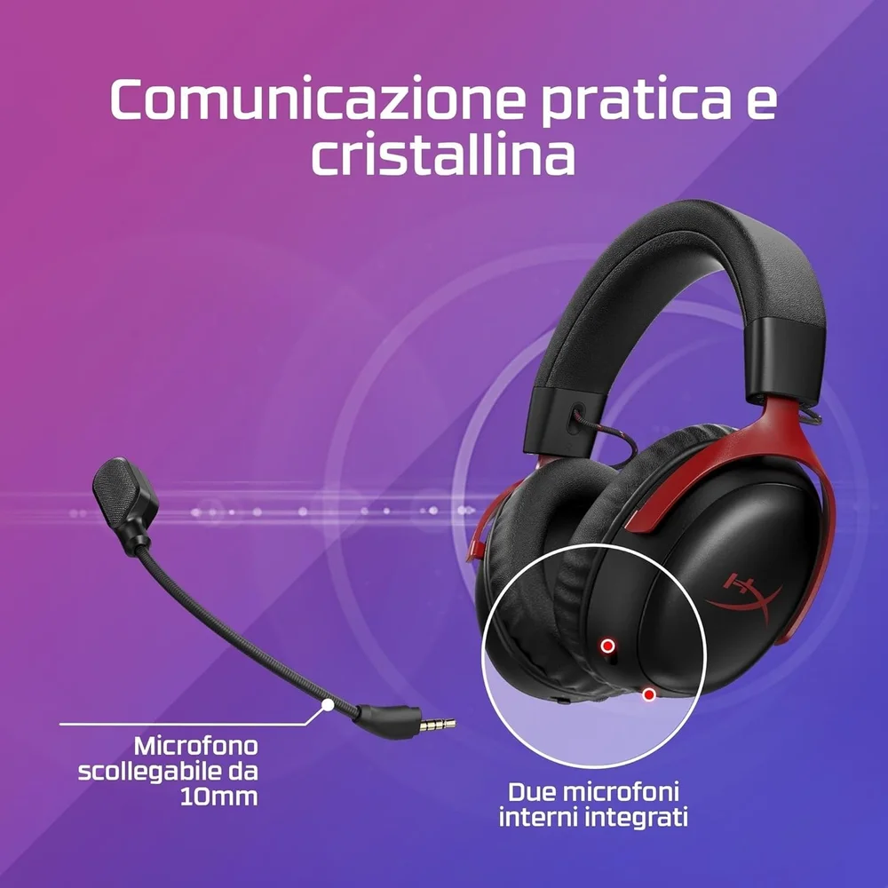 HyperX Cloud III S Wireless Gaming Headphones White - 200H Battery, 53mm Drivers, DTS 5 HyperX Cloud III S Wireless Gaming Headphones White - 200H Battery, 53mm Drivers, DTS - Image 5