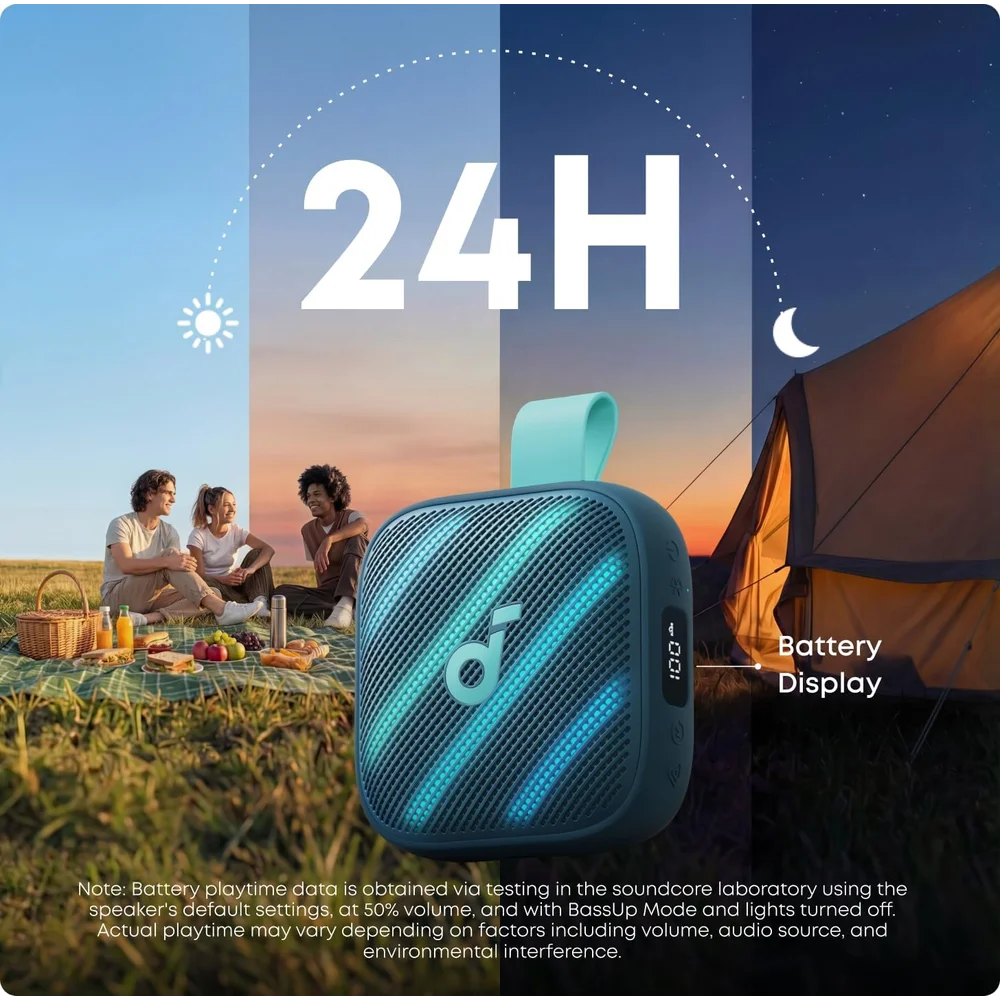ANKER soundcore Boom Go 3i Blue - Portable Bluetooth Speaker, 24H, IP68 4 ANKER soundcore Boom Go 3i Blue - Portable Bluetooth Speaker, 24H, IP68 - Image 4