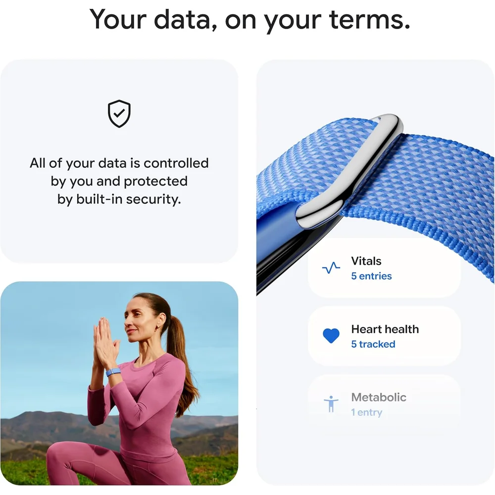 Google Fitbit Air Obsidian - Screenless Activity Tracker, AI Coaching, Heart Rate, Sleep, 7-Day Battery 4 Google Fitbit Air Obsidian - Screenless Activity Tracker, AI Coaching, Heart Rate, Sleep, 7-Day Battery - Image 4
