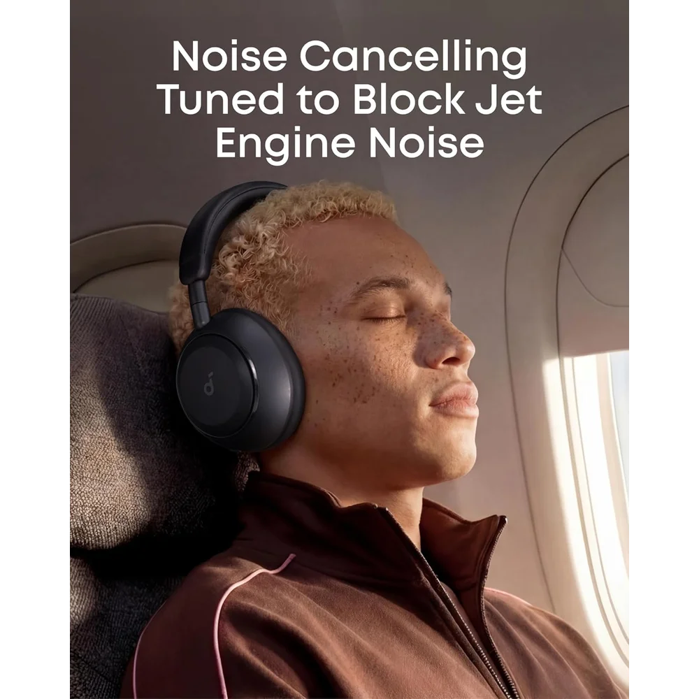 Soundcore Space 2 by Anker Jet Black - Active Noise Cancelling Headphones, 50H Playtime, LDAC Hi-Res 2 Soundcore Space 2 by Anker Jet Black - Active Noise Cancelling Headphones, 50H Playtime, LDAC Hi-Res - Image 2