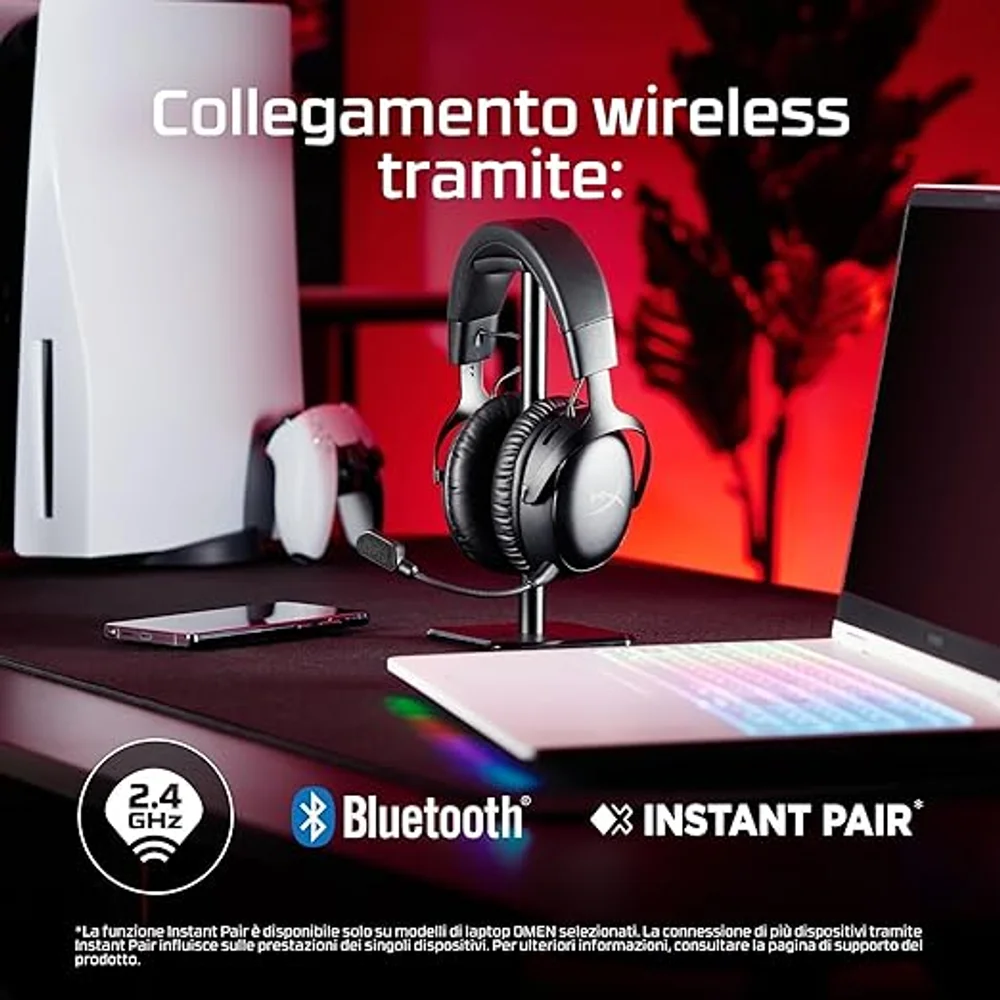 HyperX Cloud III S Wireless Gaming Headphones White - 200H Battery, 53mm Drivers, DTS 6 HyperX Cloud III S Wireless Gaming Headphones White - 200H Battery, 53mm Drivers, DTS - Image 6