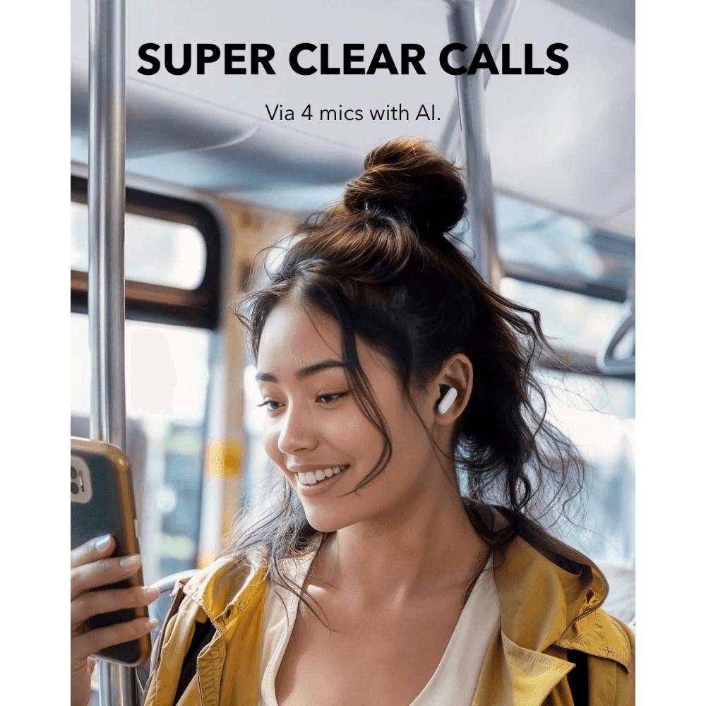 Soundcore P30i by Anker White - Noise Cancelling Earbuds, 45H Playtime 2 Soundcore P30i by Anker White - Noise Cancelling Earbuds, 45H Playtime - Image 2