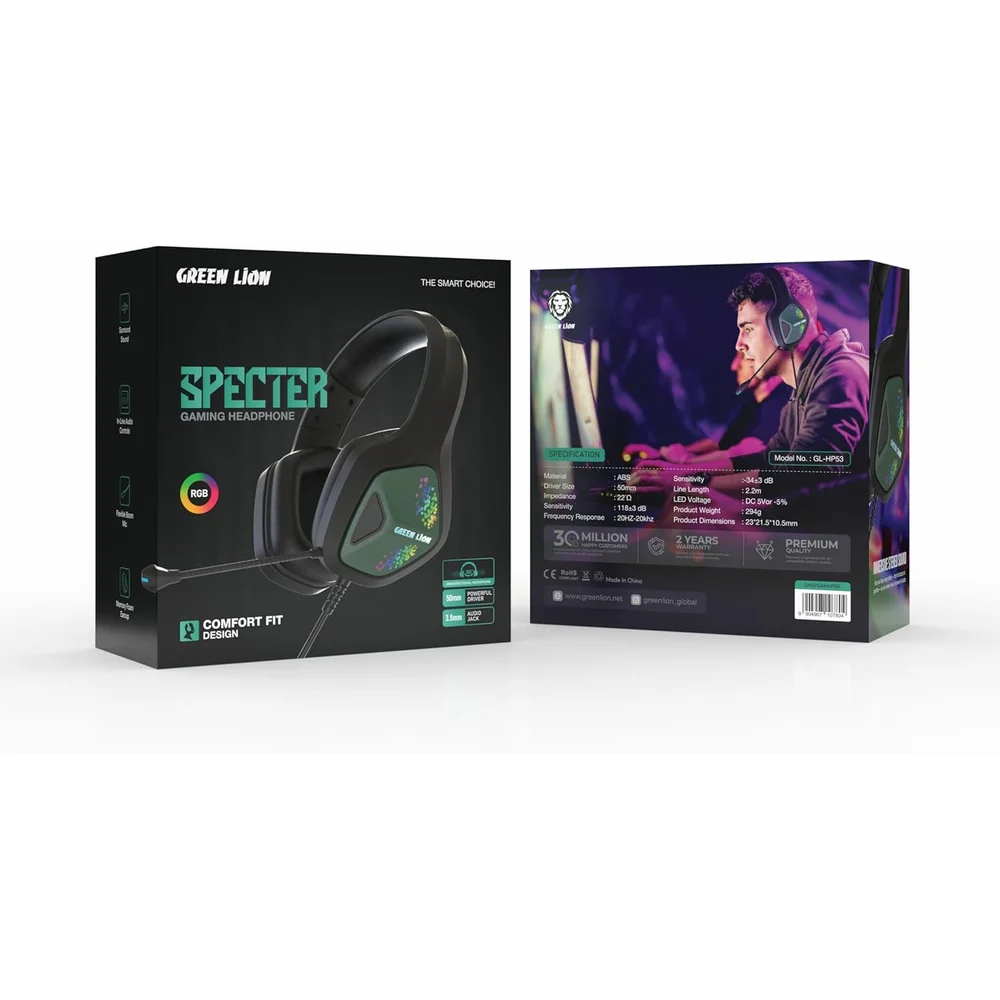 Green Lion SHADOW GAMING Head Phone With ANC Active Noise Cancelling Bluetooth 5.3 Gaming Headset Low Latency 9 Green Lion SHADOW GAMING Head Phone With ANC Active Noise Cancelling Bluetooth 5.3 Gaming Headset Low Latency - Image 9