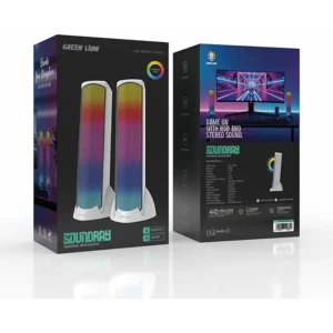 Green Lion Soundray Gaming Speakers RGB LED Lights Bluetooth 5.3 20W Stereo Sound Low Latency Gaming Audio