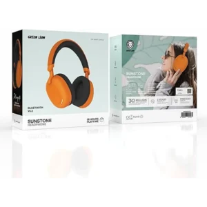 Green Lion Sunstone Wireless Headphone Orange Bluetooth 5.3 40H Battery ENC Foldable Over Ear