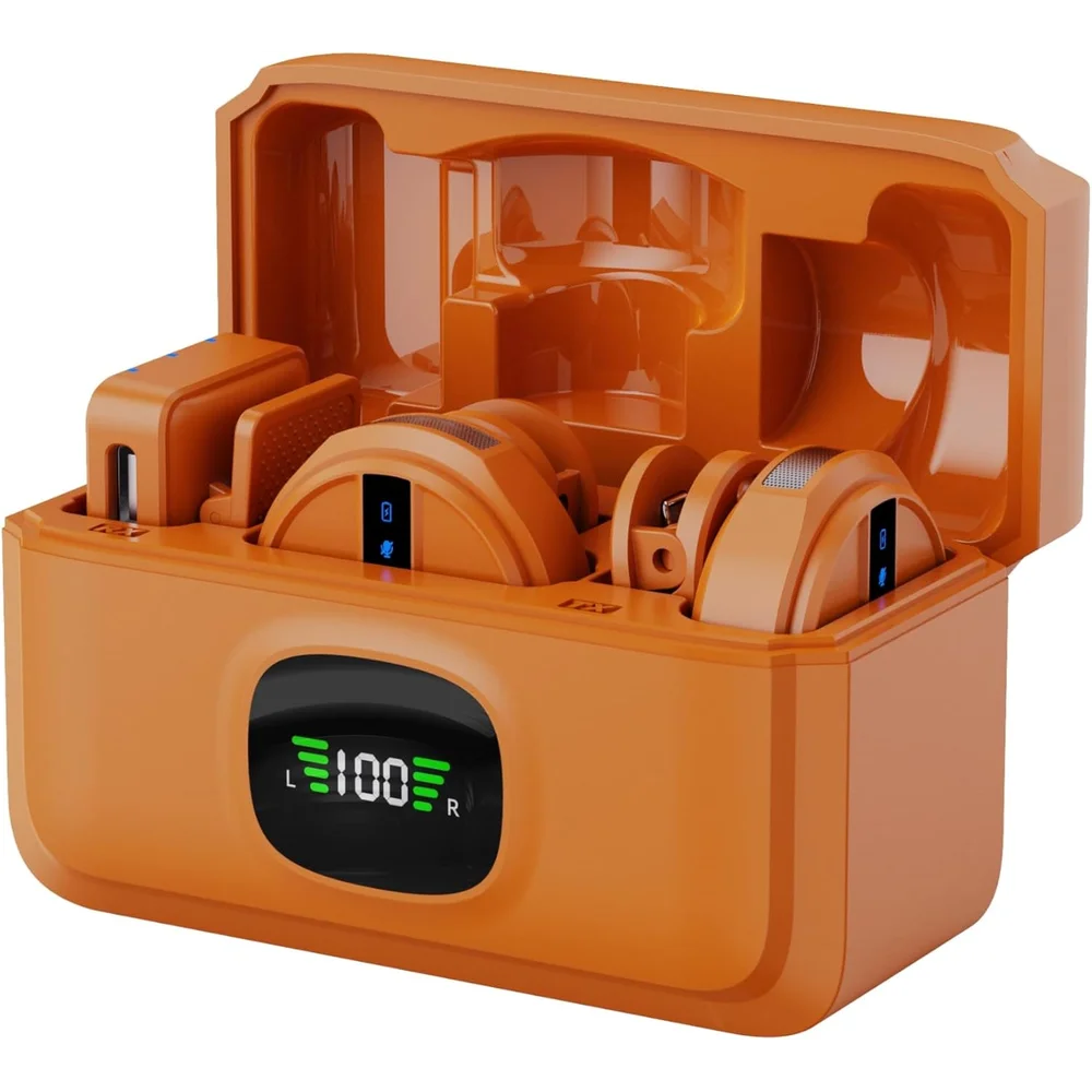 Green Lion GLM Wireless Mic Lite Environmental Noise Cancellation Orange Wireless Microphone Noise Reduction Long Range 8 Green Lion GLM Wireless Mic Lite Environmental Noise Cancellation Orange Wireless Microphone Noise Reduction Long Range - Image 8