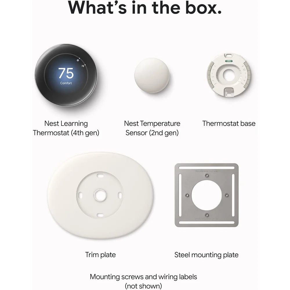 Google Nest Learning Thermostat Pro Edition 4th Gen - Polished Obsidian 13 Google Nest Learning Thermostat Pro Edition 4th Gen - Polished Obsidian - Image 13