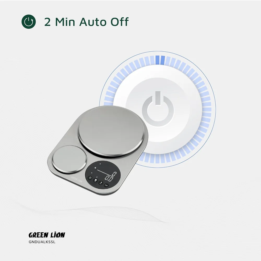 Green Lion Dual Kitchen Scale Digital Food Scale Dual Platform High Precision LCD Display Tare Function 2 Green Lion Dual Kitchen Scale Digital Food Scale Dual Platform High Precision LCD Display Tare Function - Image 2