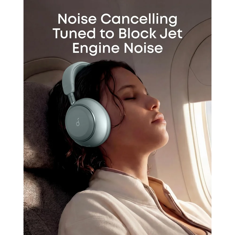 Soundcore Space 2 by Anker Seafoam Green - Active Noise Cancelling Headphones, 50H Playtime, LDAC Hi-Res 2 Soundcore Space 2 by Anker Seafoam Green - Active Noise Cancelling Headphones, 50H Playtime, LDAC Hi-Res - Image 2