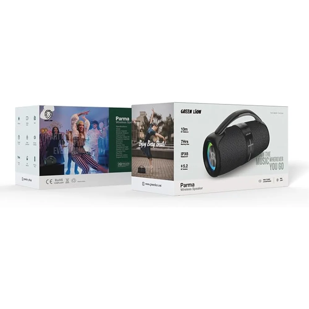 Green Lion Parma Wireless Speaker Bluetooth 5.3 Premium Sound Portable Design Long Battery Life 5 Green Lion Parma Wireless Speaker Bluetooth 5.3 Premium Sound Portable Design Long Battery Life - Image 5