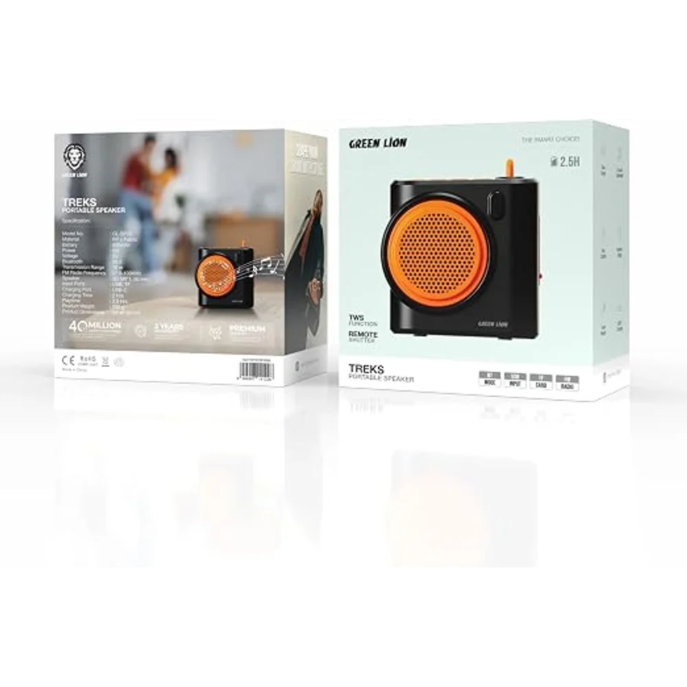 Green Lion Treks Portable Speaker Bluetooth 5.3 Waterproof 20W Stereo Sound Long Battery Life 4 Green Lion Treks Portable Speaker Bluetooth 5.3 Waterproof 20W Stereo Sound Long Battery Life - Image 4