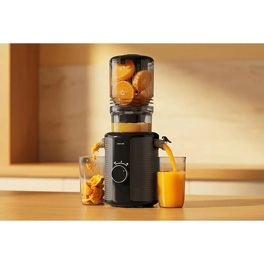 Green Lion Slow Juicer Pro Cold Press 1.2L 300W Copper Motor 58 RPM 128mm Chute 2 Green Lion SLOW JUICER PRO product view - Totot.ae