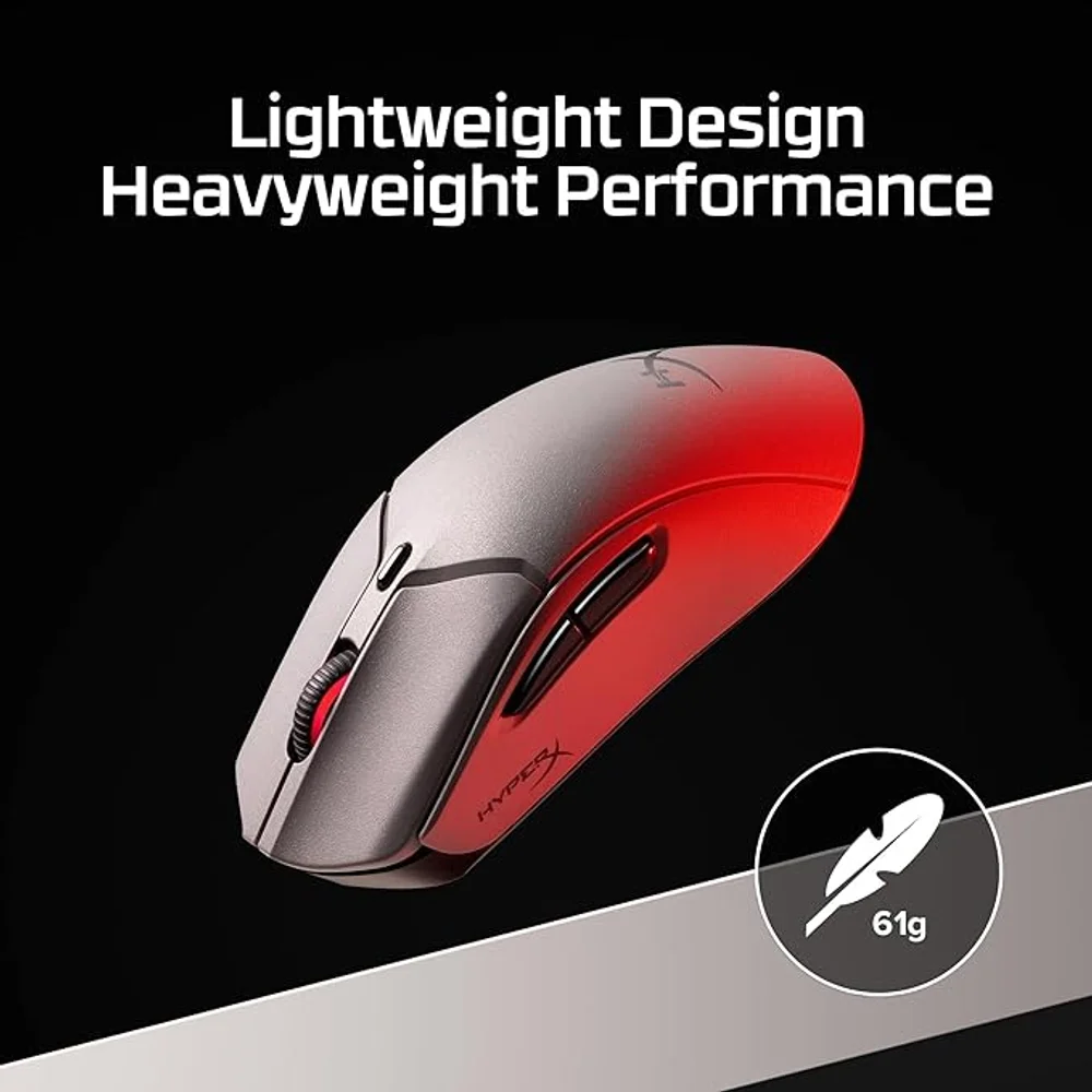 HyperX Pulsefire Haste 2 Pro 4K Wireless Gaming Mouse Slate Grey - 26K Sensor, 90H Battery, 61g 3 HyperX Pulsefire Haste 2 Pro 4K Wireless Gaming Mouse Slate Grey - 26K Sensor, 90H Battery, 61g - Image 3