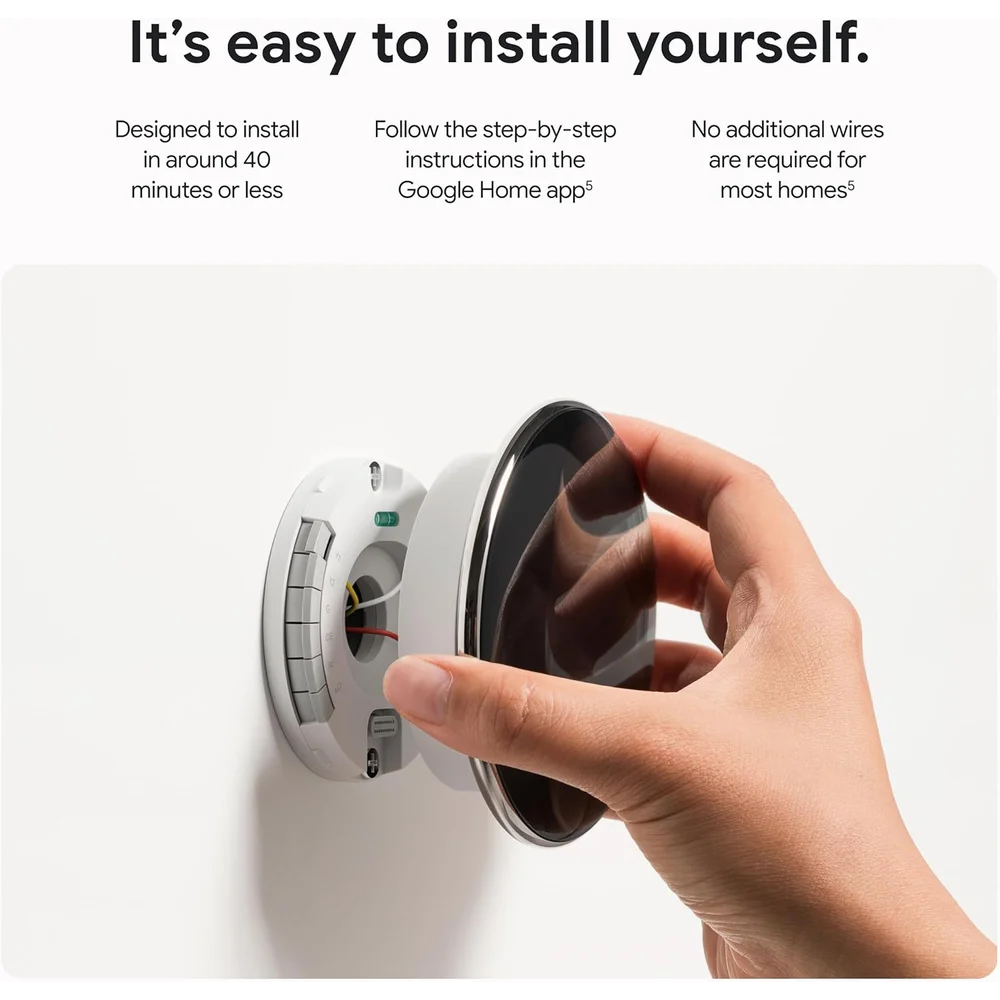 Google Nest Learning Thermostat Pro Edition 4th Gen - Polished Obsidian 10 Google Nest Learning Thermostat Pro Edition 4th Gen - Polished Obsidian - Image 10