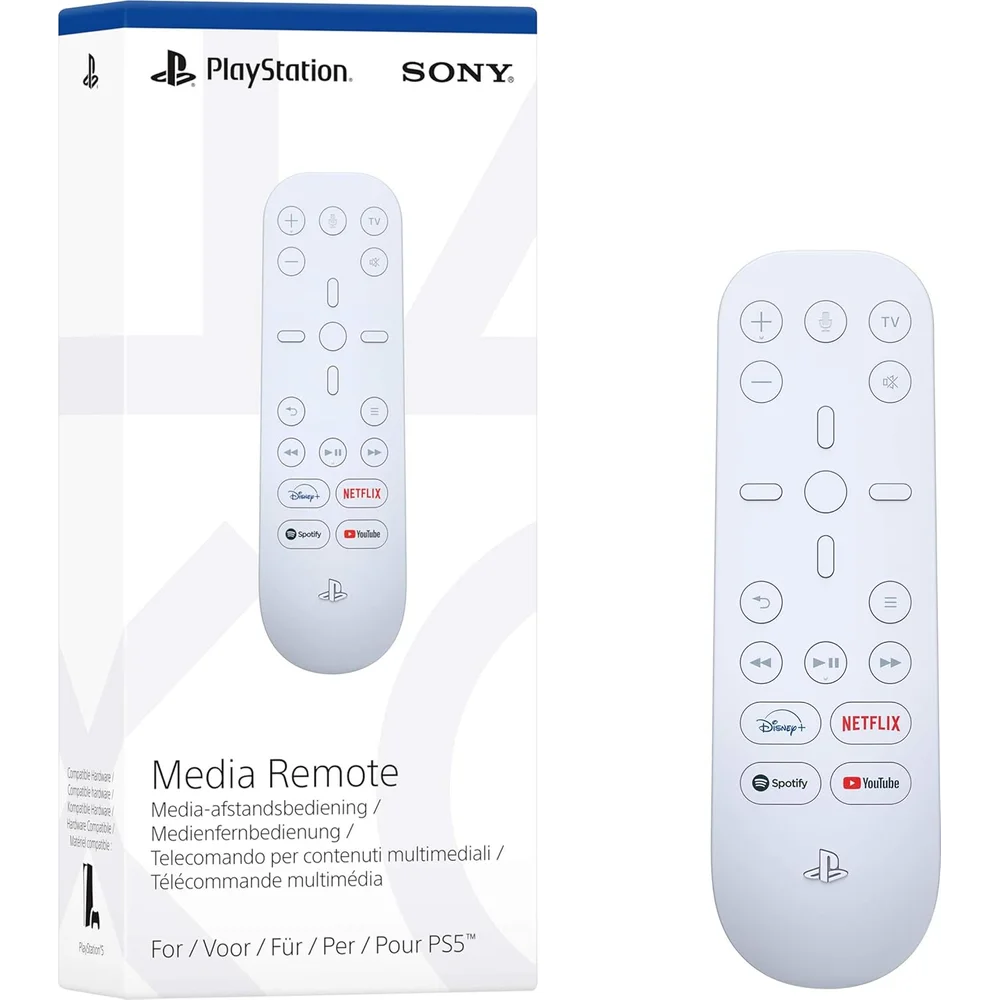PlayStation 5 Media Remote – Dedicated Streaming Buttons, TV Control, USB-C PlayStation 5 Media Remote