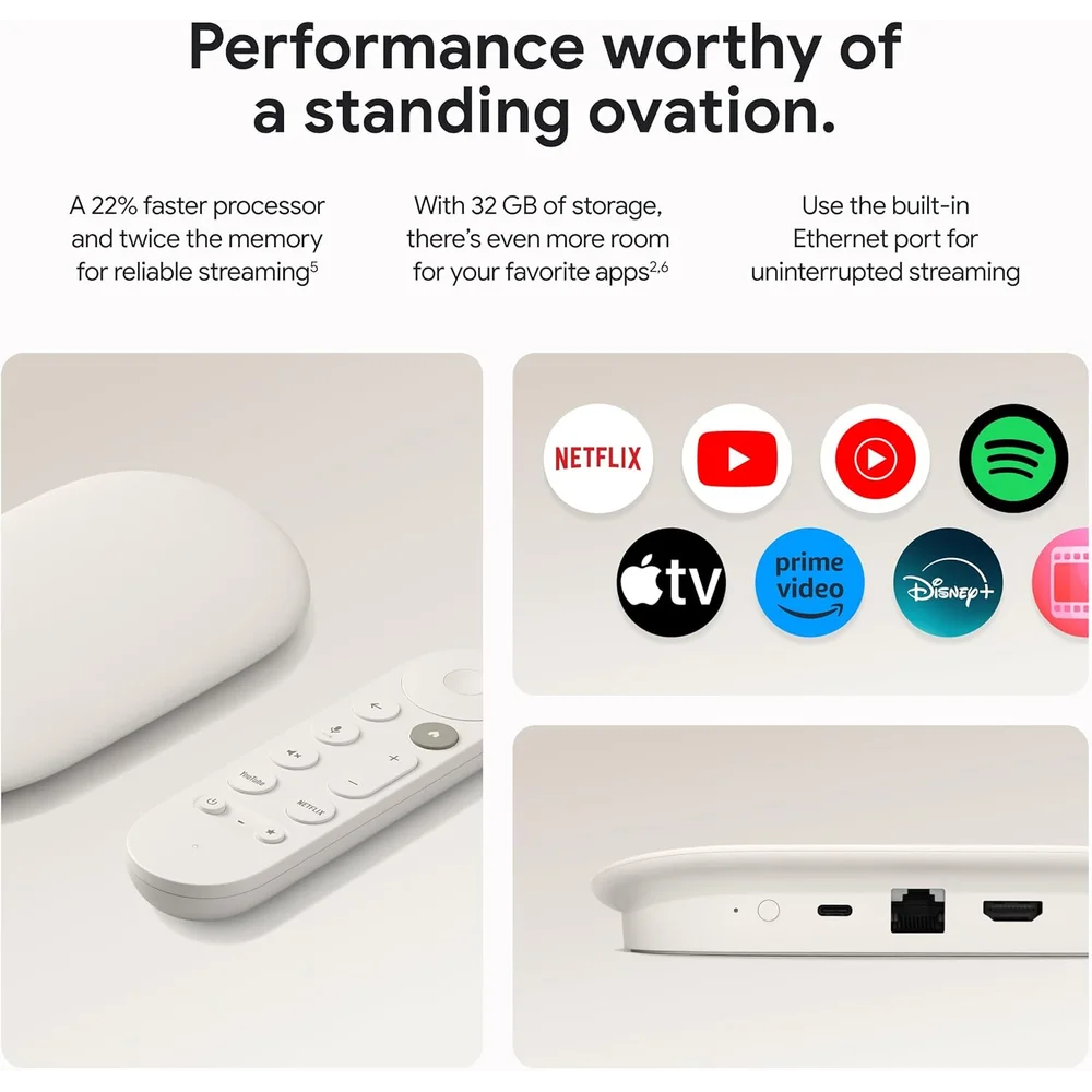 Google TV Streamer 4K Porcelain - 32GB Storage, Smart Home Hub, Voice Remote 4 Google TV Streamer 4K Porcelain - 32GB Storage, Smart Home Hub, Voice Remote - Image 4
