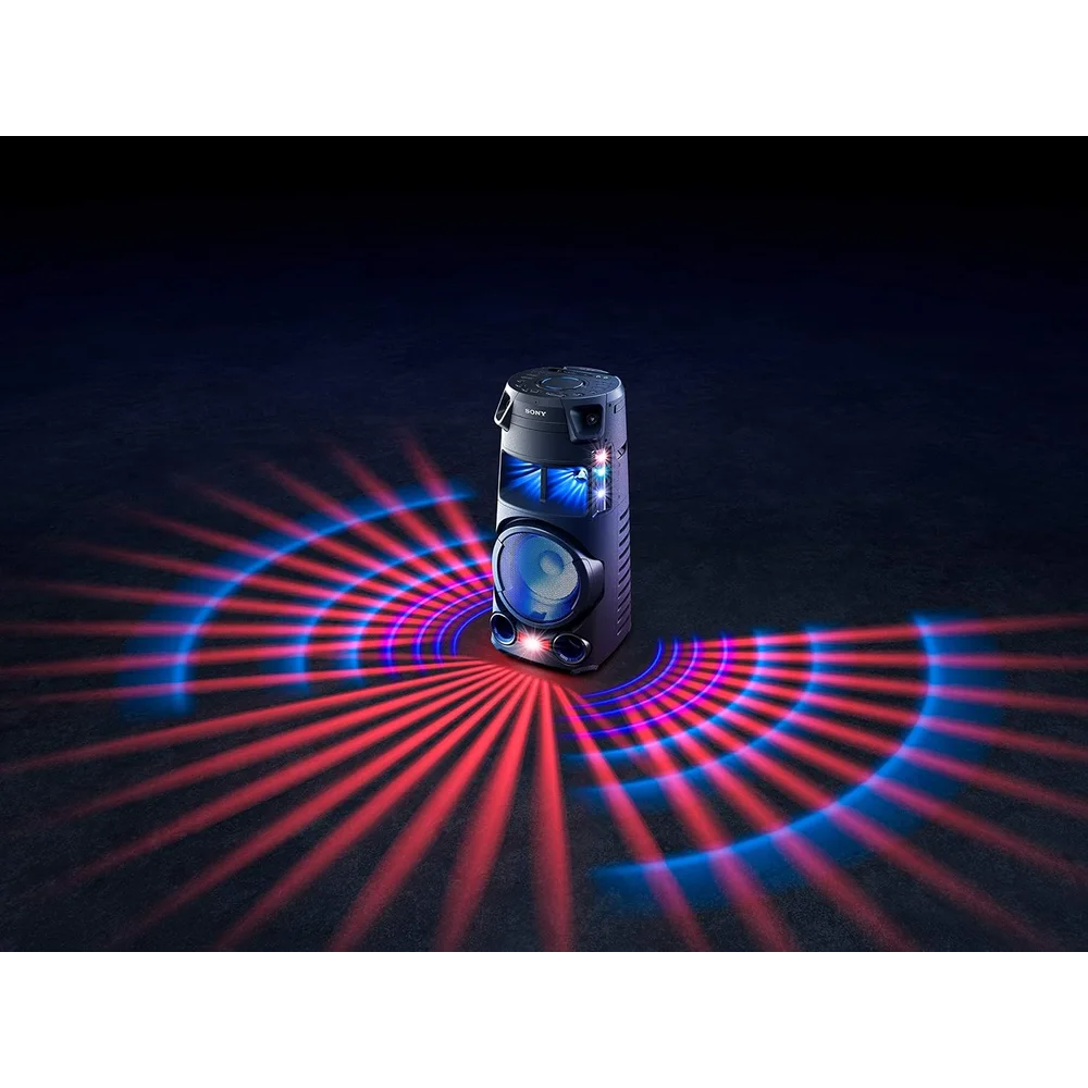Sony MHC-V43D High Power Audio System - Bluetooth, Party Lights, DJ Controller 8 Sony MHC-V43D castors and carry handle