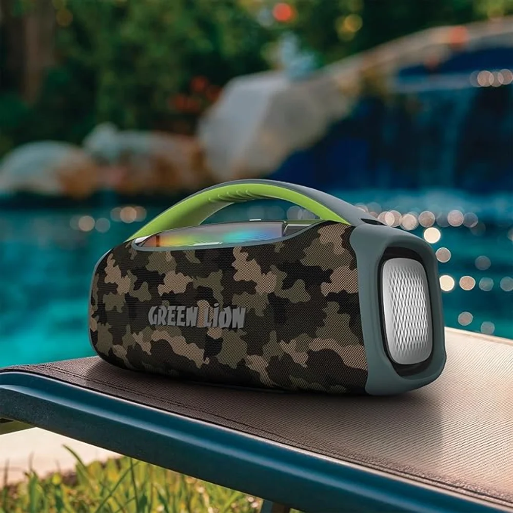 Green Lion Beam Pro Portable Speaker with Microphone 120W Green Bluetooth 5.3, Wireless Mic RGB LED Party Speaker 4 Green Lion Beam Pro Portable Speaker with Microphone 120W Green Bluetooth 5.3, Wireless Mic RGB LED Party Speaker - Image 4