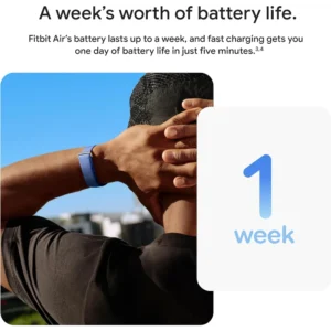 Google Fitbit Air Berry – Screenless Activity Tracker, AI Coaching, Heart Rate, Sleep, 7-Day Battery