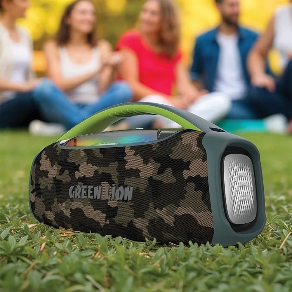 Green Lion Beam Pro Portable Speaker with Microphone 120W Green Bluetooth 5.3, Wireless Mic RGB LED Party Speaker 3 Green Lion Beam Pro Portable Speaker with Microphone 120W Green Bluetooth 5.3, Wireless Mic RGB LED Party Speaker - Image 3