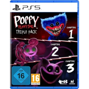 Poppy Playtime Triple Pack PS5 - Horror Puzzle, GrabPack Mechanics, Chapters 1-3