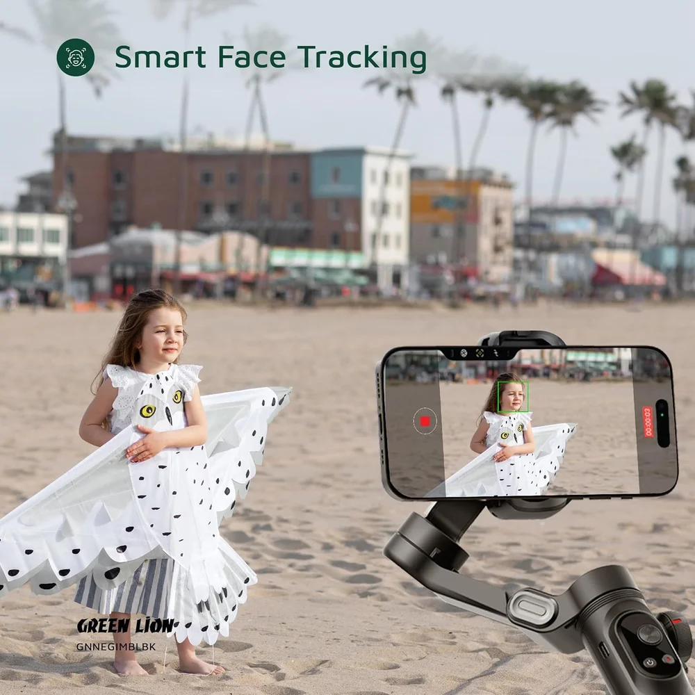 Green Lion New York Gimbal Smart Face Tracking 3 Axis Stabilizer Smartphone Gimbal Auto Tracking 8 Green Lion New York Gimbal Smart Face Tracking 3 Axis Stabilizer Smartphone Gimbal Auto Tracking - Image 8