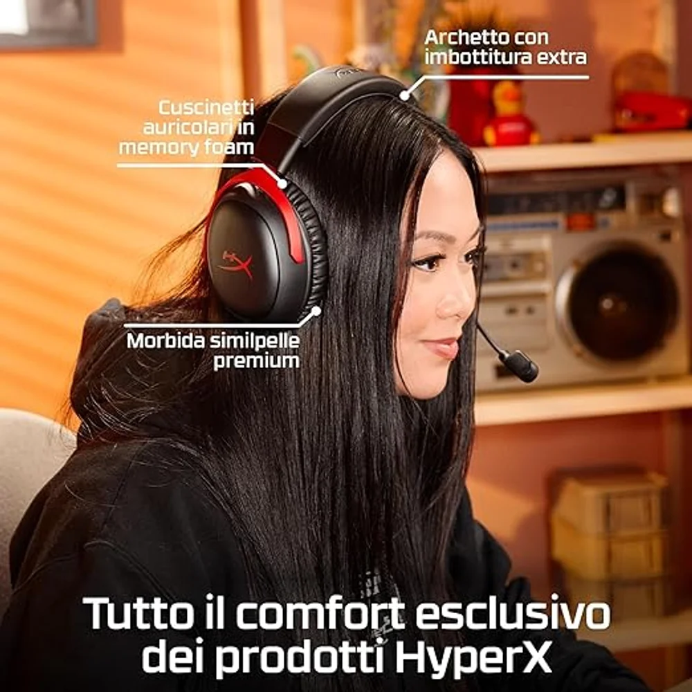 HyperX Cloud III S Wireless Gaming Headphones White - 200H Battery, 53mm Drivers, DTS 7 HyperX Cloud III S Wireless Gaming Headphones White - 200H Battery, 53mm Drivers, DTS - Image 7