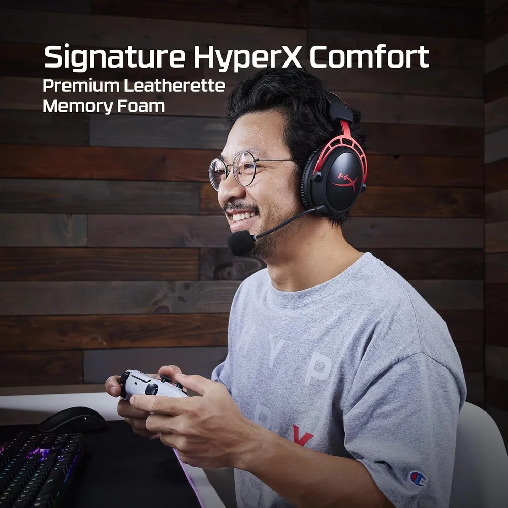 HyperX Cloud Alpha Wireless Black Medium - 300H Battery, Dual Chamber Drivers, DTS Spatial Audio, Memory Foam 3 HyperX Cloud Alpha Wireless Black Medium - 300H Battery, Dual Chamber Drivers, DTS Spatial Audio, Memory Foam - Image 3