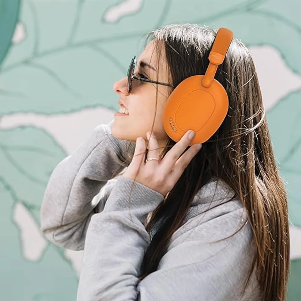 Green Lion Sunstone Wireless Headphone Orange 36H Playtime 40mm Driver AUX Bluetooth 5.3 3 Green Lion Sunstone Wireless Headphone Orange detail view - Totot.ae