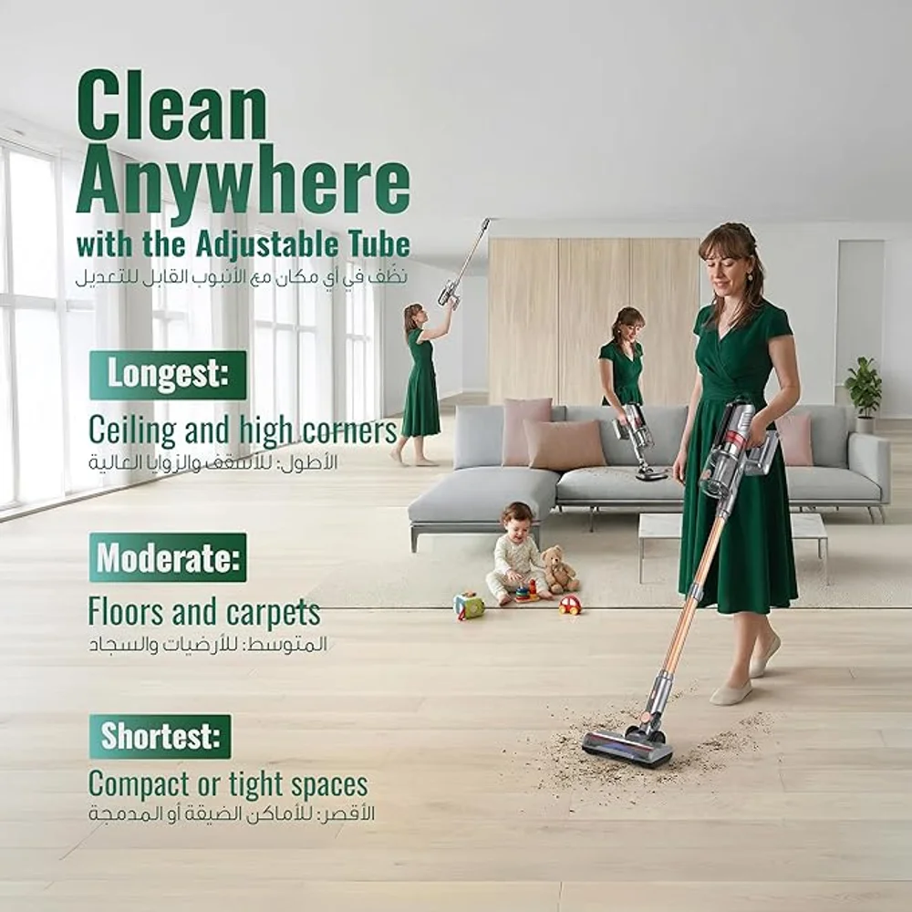 Green Lion Force Pro Cordless Vacuum Cleaner Powerful Suction Lightweight Long Battery Life Multi Surface Cleaning 3 Green Lion Force Pro Cordless Vacuum Cleaner Powerful Suction Lightweight Long Battery Life Multi Surface Cleaning - Image 3