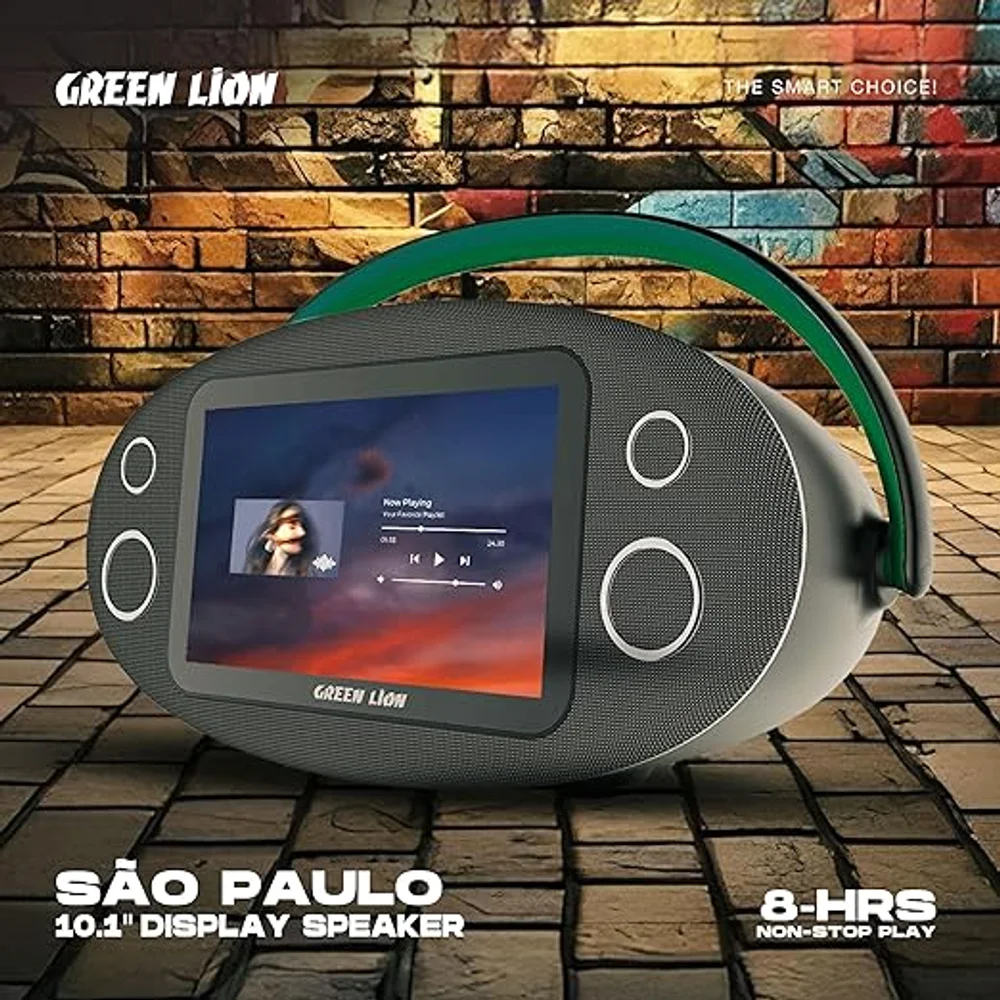 Green Lion Sao Paulo Display Speaker Bluetooth 5.3 LED Display 20W Stereo Sound Portable 3 Green Lion Sao Paulo Display Speaker Bluetooth 5.3 LED Display 20W Stereo Sound Portable - Image 3