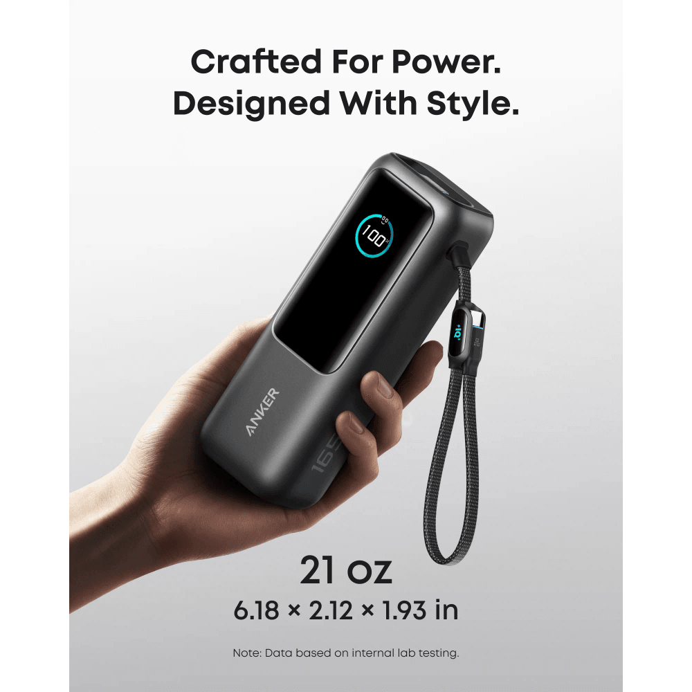 Anker Laptop Power Bank 25K 165W – Built-In Retractable Cables 3 Anker detail view - Totot.ae