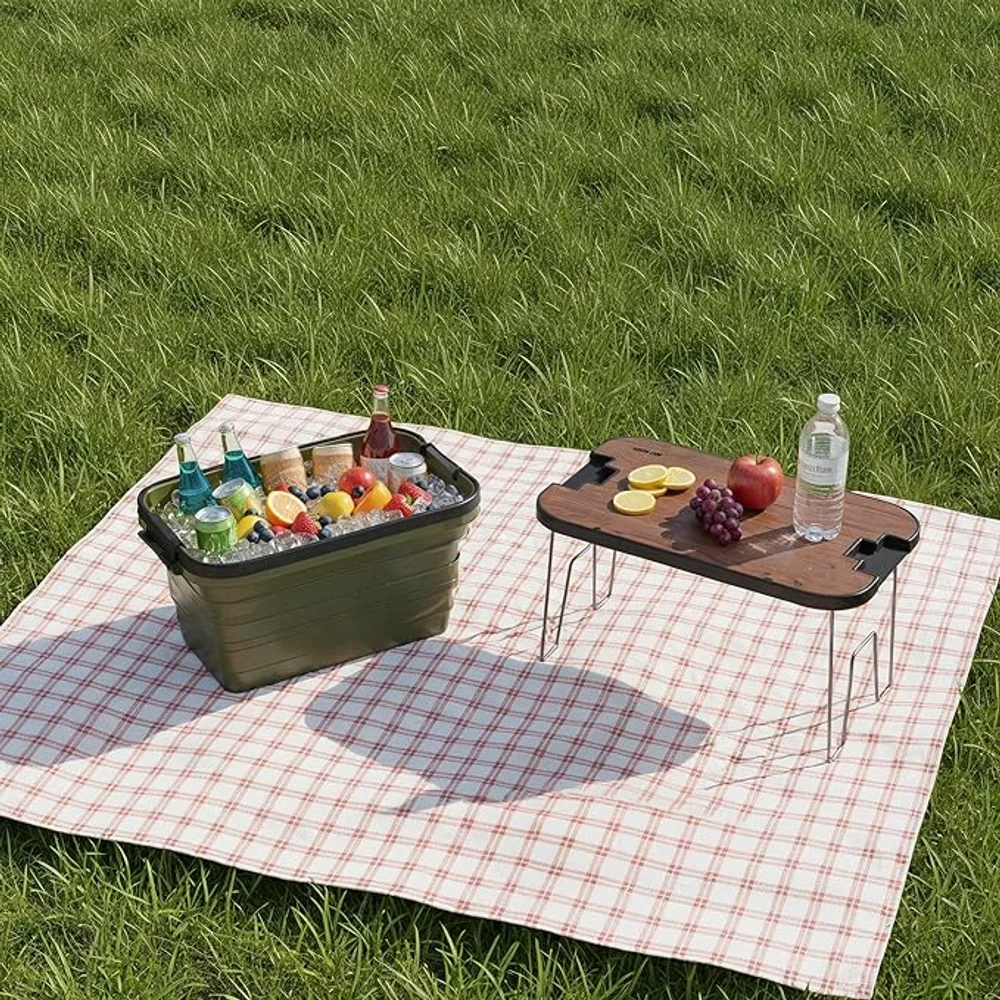 Green Lion Folding Basket With Built In Table Portable Storage Collapsible Organizer Multi Function Basket with Table Top 4 Green Lion Folding Basket With Built In Table Portable Storage Collapsible Organizer Multi Function Basket with Table Top - Image 4