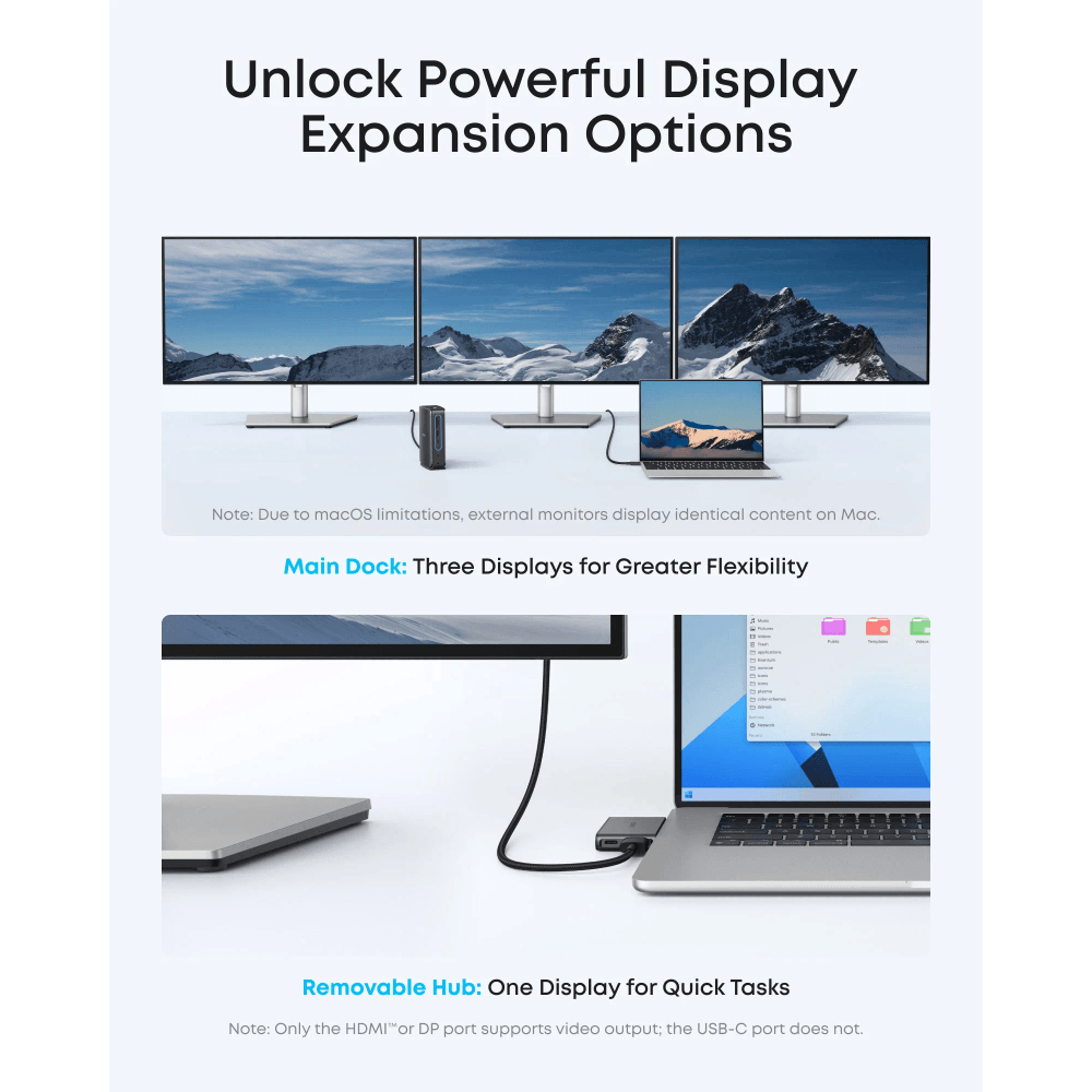 Anker Nano Docking Station 13-in-1 - Triple Display, Removable Hub 7 Anker Nano Docking Station 13-in-1 - Triple Display, Removable Hub - Image 7