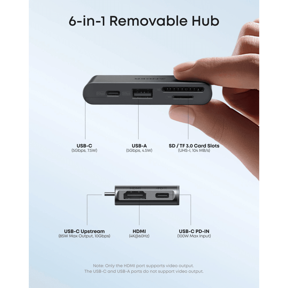 Anker Nano Docking Station 13-in-1 - Triple Display, Removable Hub 5 Anker Nano Docking Station 13-in-1 - Triple Display, Removable Hub - Image 5