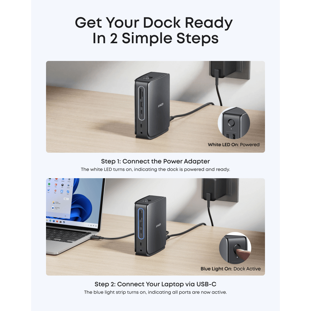 Anker Nano Docking Station 13-in-1 - Triple Display, Removable Hub 6 Anker Nano Docking Station 13-in-1 - Triple Display, Removable Hub - Image 6