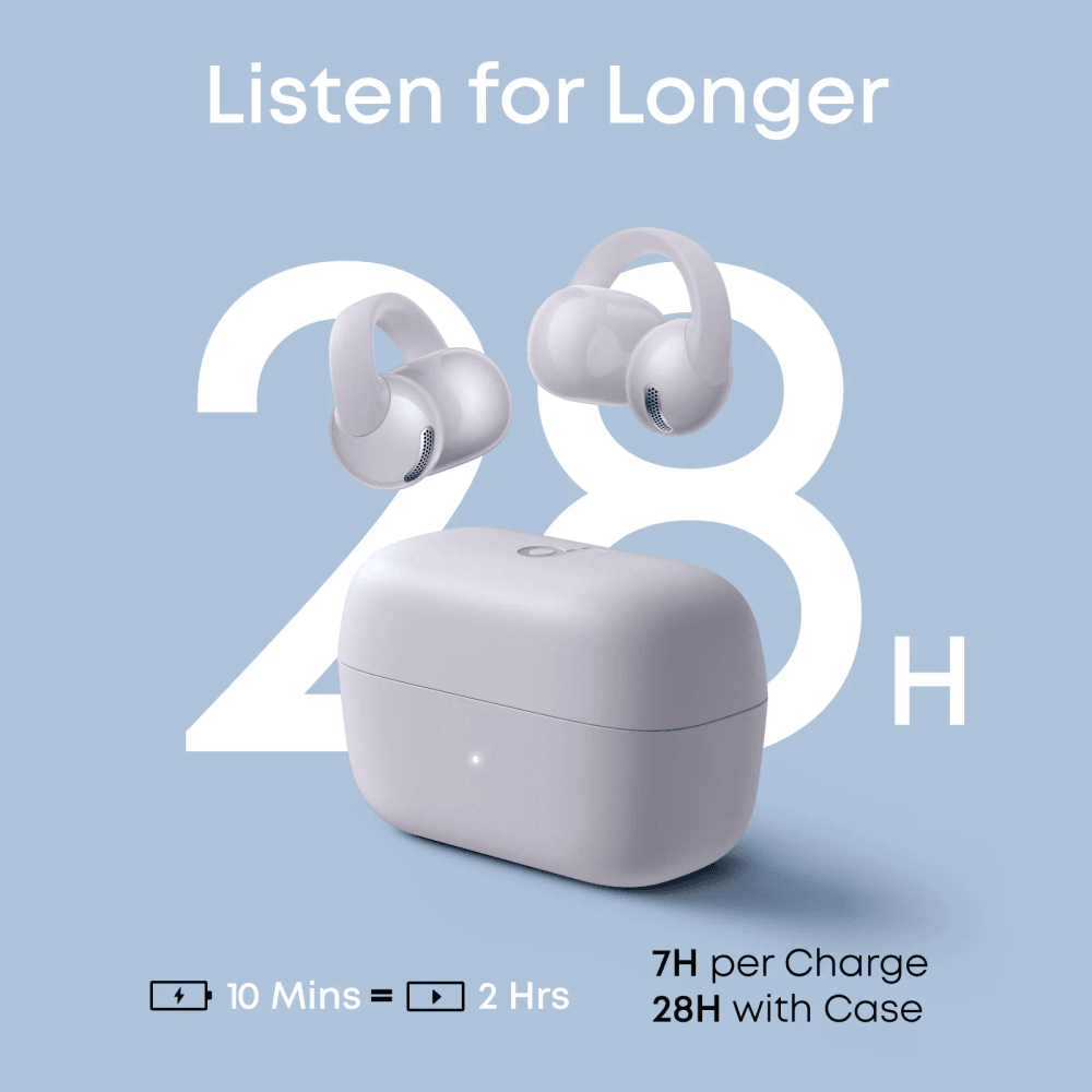 Anker soundcore C50i Purple Open-Ear Clip-On Earbuds - Adaptive Comfort 3 Anker soundcore C50i Purple Open-Ear Clip-On Earbuds - Adaptive Comfort - Image 3
