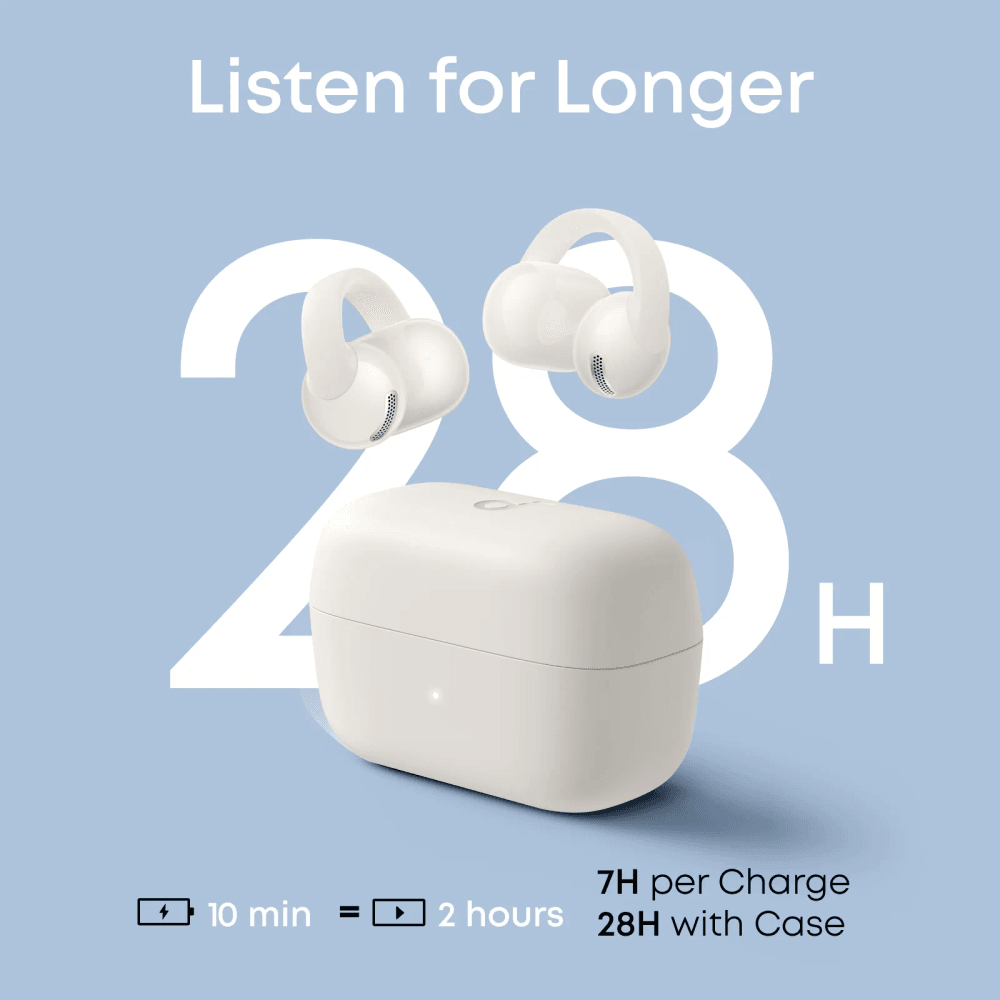 Anker soundcore C50i White Open-Ear Clip-On Earbuds - Adaptive Comfort 3 Anker soundcore C50i White Open-Ear Clip-On Earbuds - Adaptive Comfort - Image 3