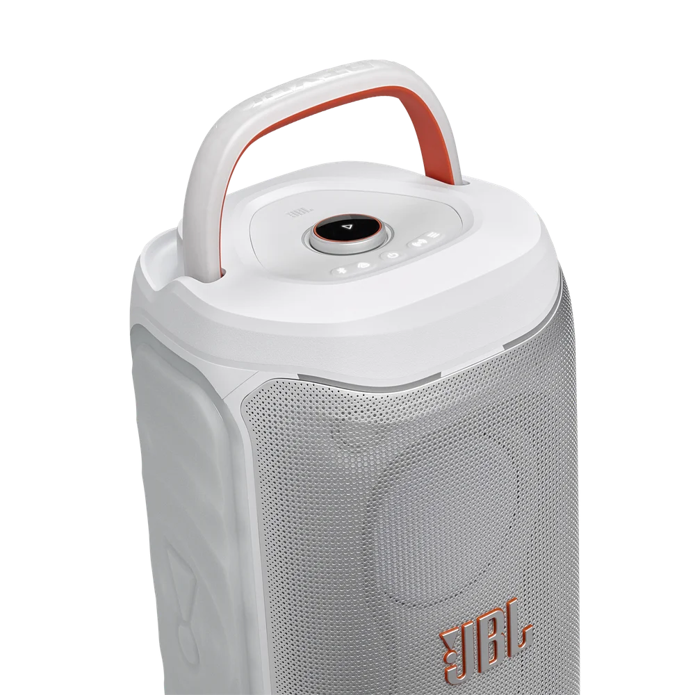 JBL PartyBox 130 White Portable Bluetooth Speaker - 12H Battery, Light Show, IPX4 - Image 9