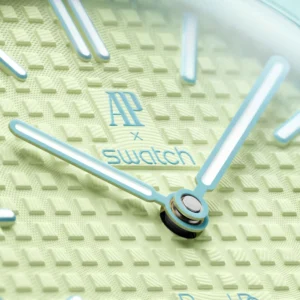 BLAUE ACHT Pocket Watch – Audemars Piguet x Swatch Royal Pop, Lime Green Tapisserie Dial, SISTEM51