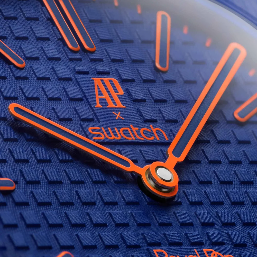 ORENJI HACHI Pocket Watch - Audemars Piguet x Swatch Royal Pop, Navy Tapisserie Dial, SISTEM51 6 ORENJI HACHI Pocket Watch - Audemars Piguet x Swatch Royal Pop, Navy Tapisserie Dial, SISTEM51 - Image 6