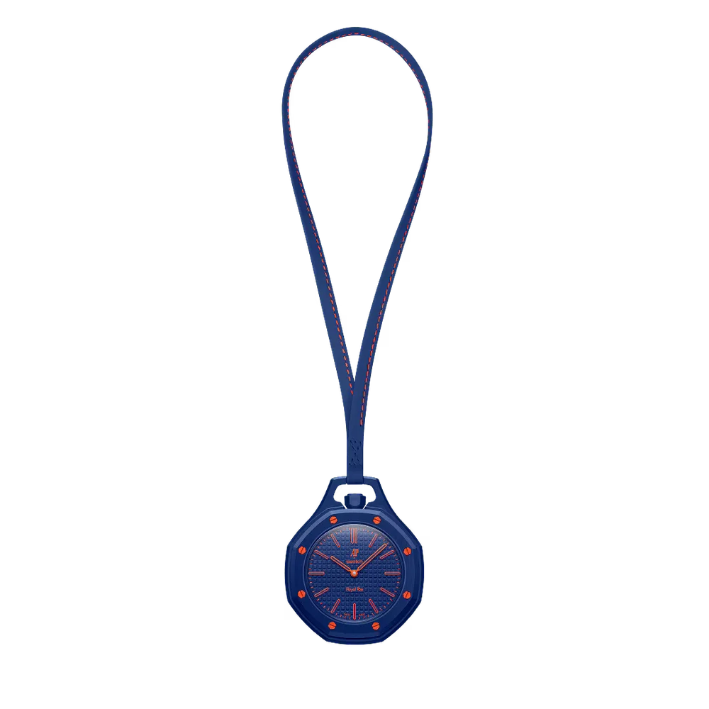 ORENJI HACHI Pocket Watch - Audemars Piguet x Swatch Royal Pop, Navy Tapisserie Dial, SISTEM51 1 ORENJI HACHI Pocket Watch - Audemars Piguet x Swatch Royal Pop, Navy Tapisserie Dial, SISTEM51