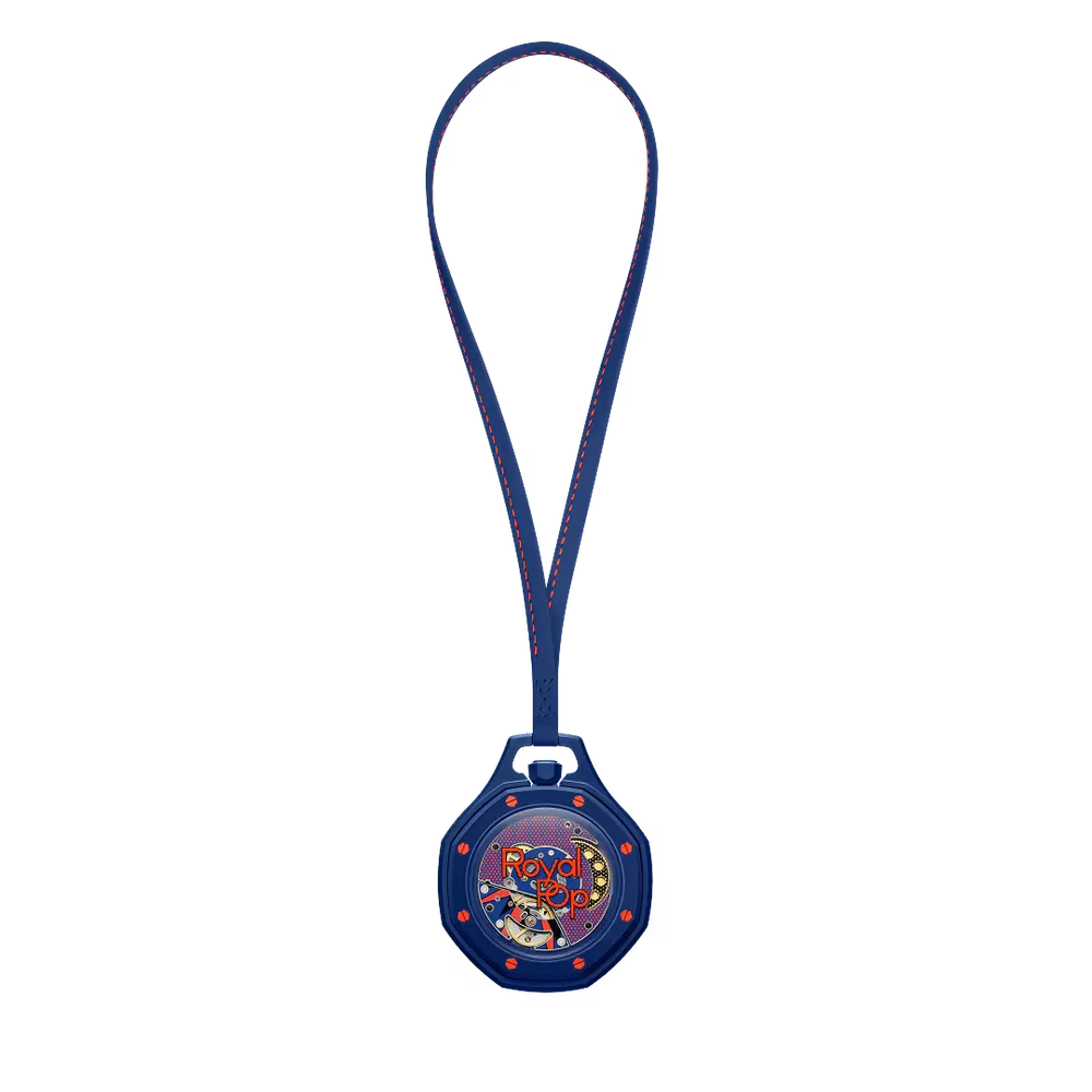 ORENJI HACHI Pocket Watch - Audemars Piguet x Swatch Royal Pop, Navy Tapisserie Dial, SISTEM51 3 ORENJI HACHI Pocket Watch - Audemars Piguet x Swatch Royal Pop, Navy Tapisserie Dial, SISTEM51 - Image 3