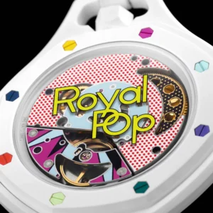 HUIT BLANC Pocket Watch – Audemars Piguet x Swatch Royal Pop, White Tapisserie Dial, SISTEM51