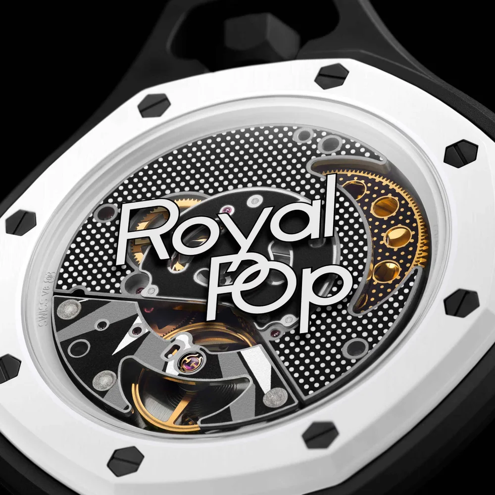 OCHO NEGRO Pocket Watch - Audemars Piguet x Swatch Royal Pop, Black Tapisserie Dial, SISTEM51 2 OCHO NEGRO Pocket Watch - Audemars Piguet x Swatch Royal Pop, Black Tapisserie Dial, SISTEM51 - Image 2